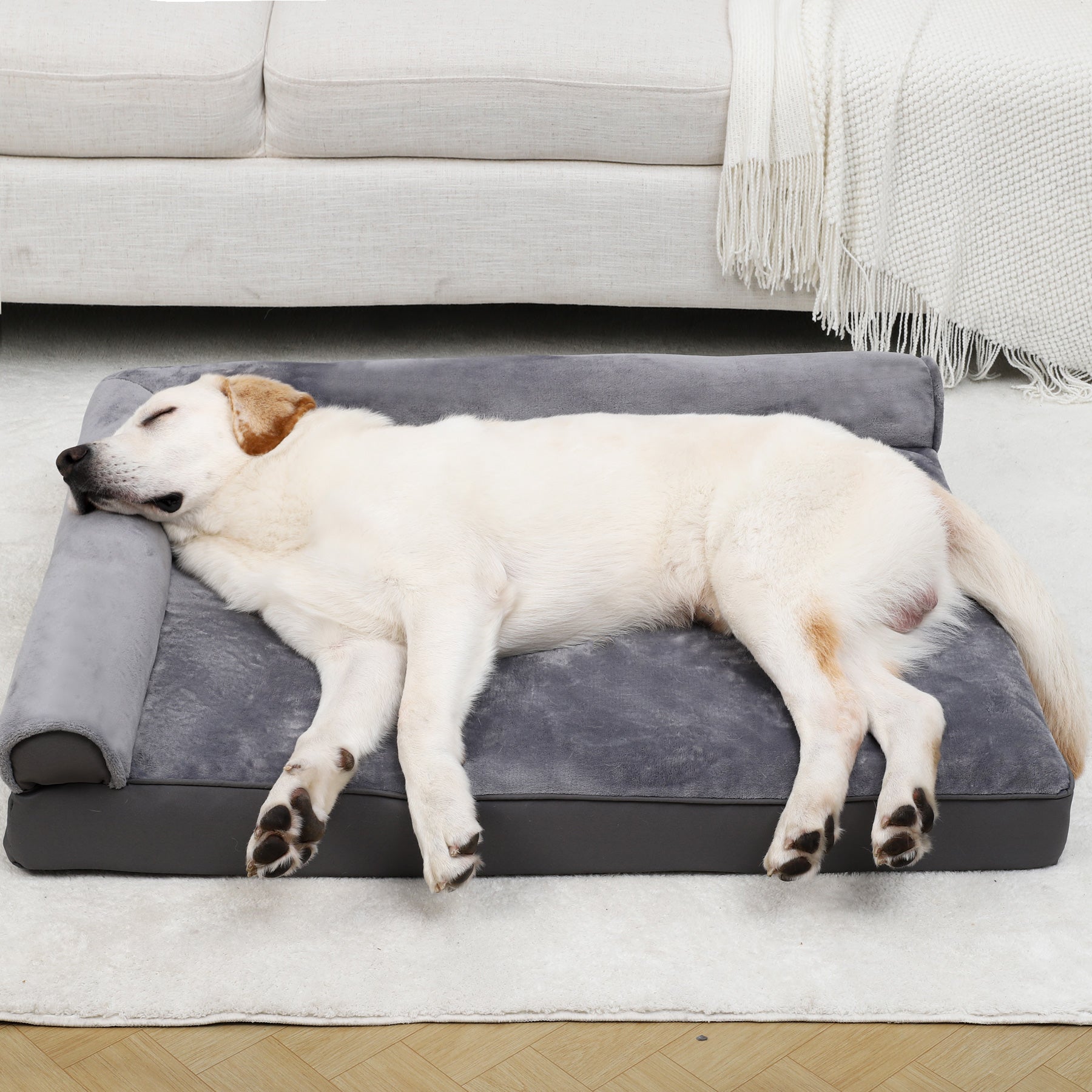 Orthopedic Dog Bed Sofa for Large Dogs, Pet Couch with Removable Waterproof Cover