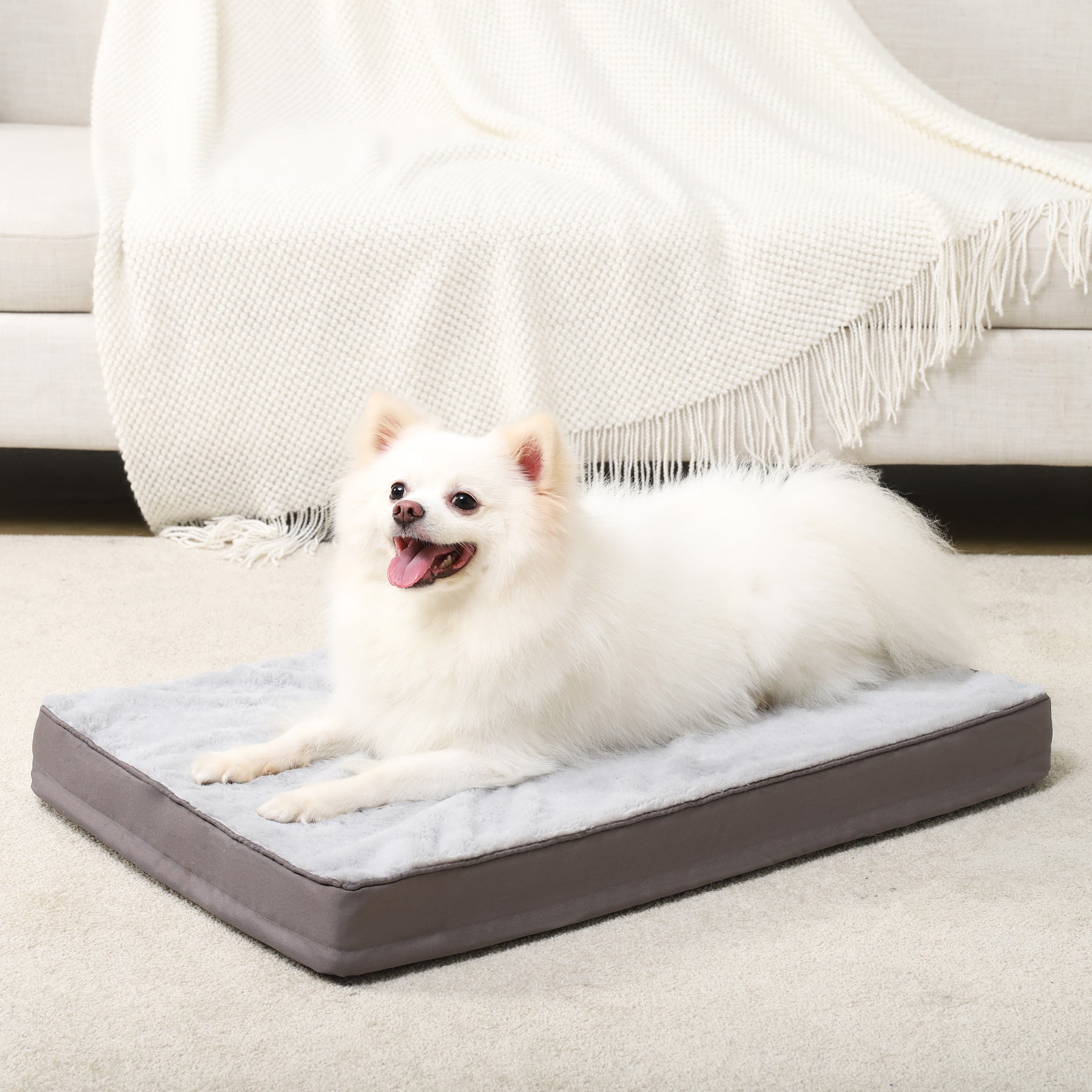 KSIIA Dog Bed for Large Dogs with Washable Removable Cover,Pet Kennel Pad for Crates