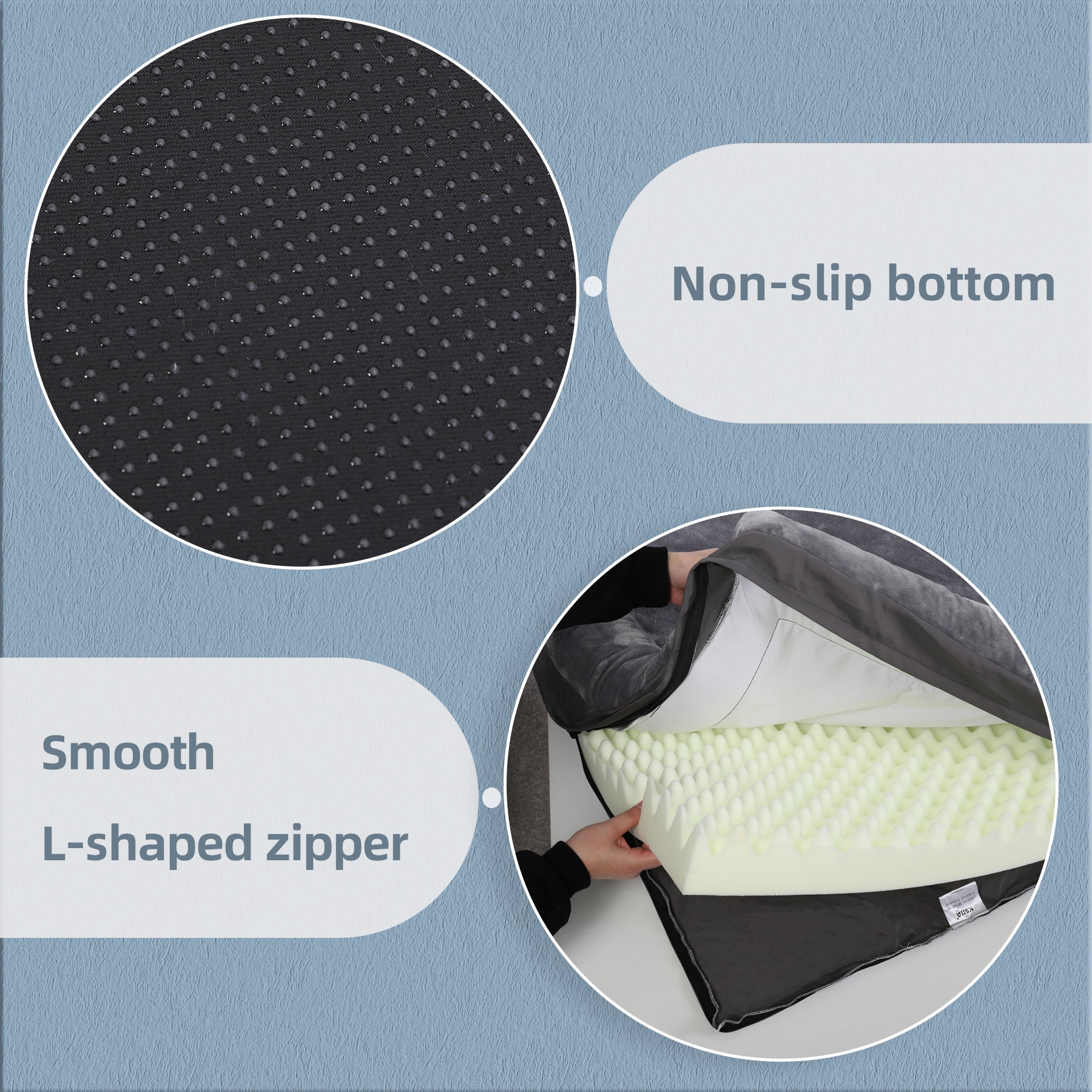 Orthopedic Dog Bed Sofa for Large Dogs, Pet Couch with Removable Waterproof Cover