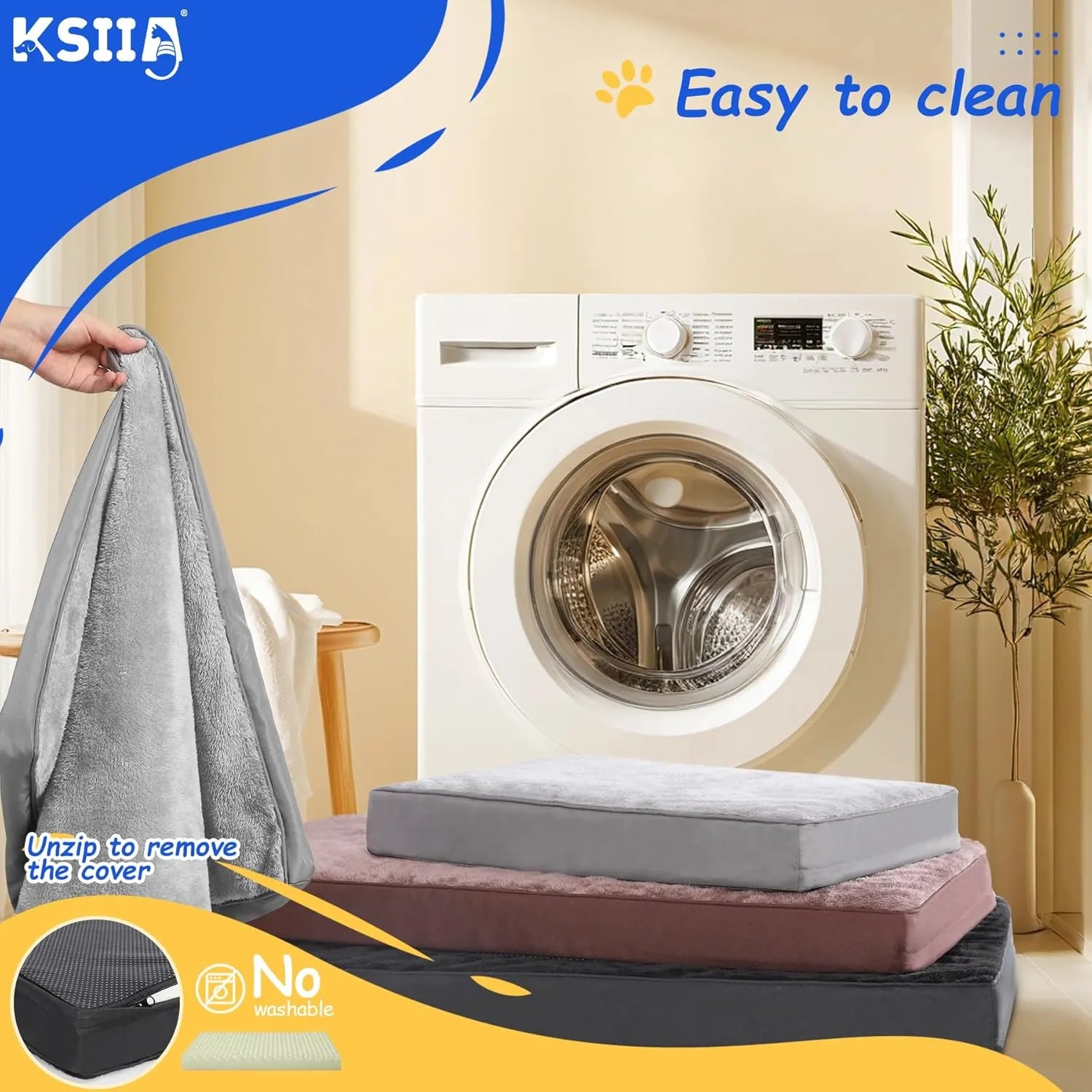 orthopedic dog bed washable