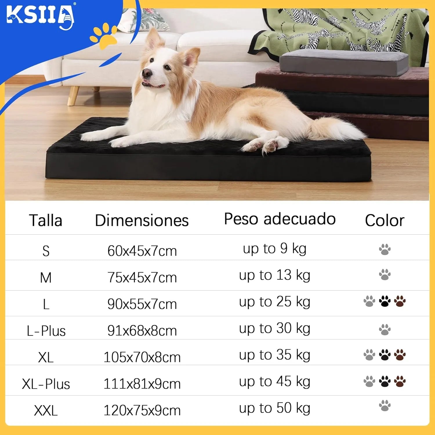 orthopedic dog bed size