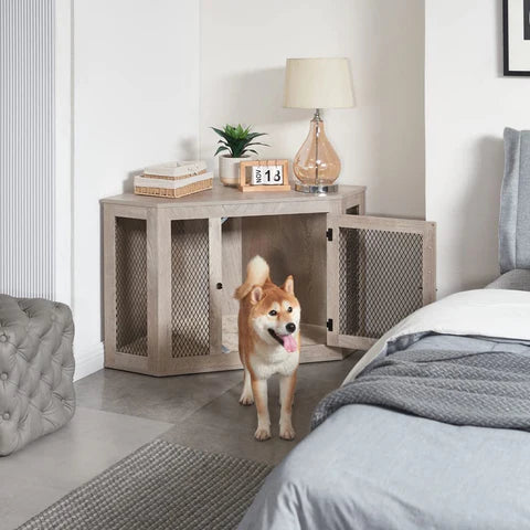 Puppy crate in bedroom hot sale