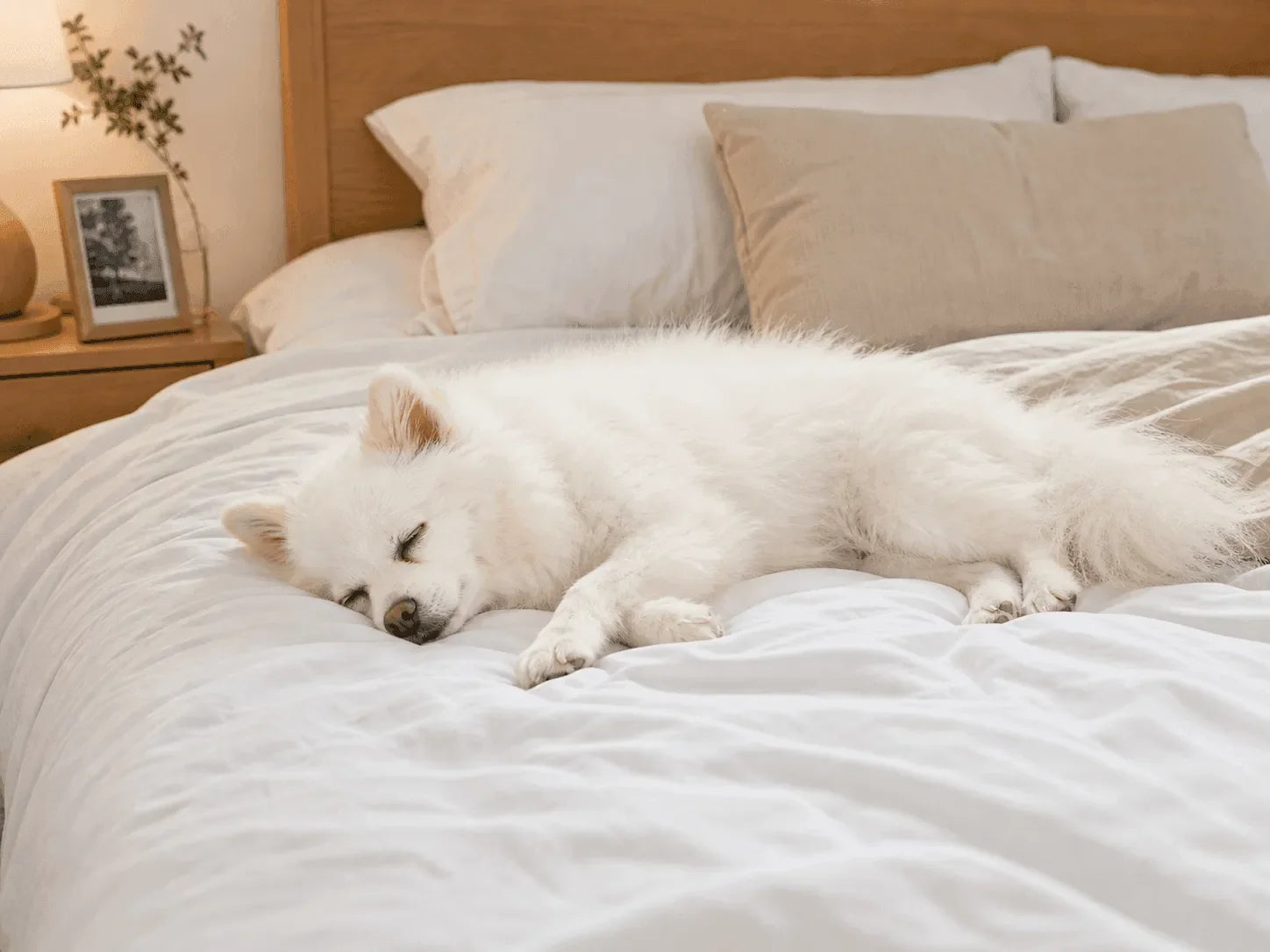Why does my dog sleep in my bed without me ?Is it a matter of comfort?