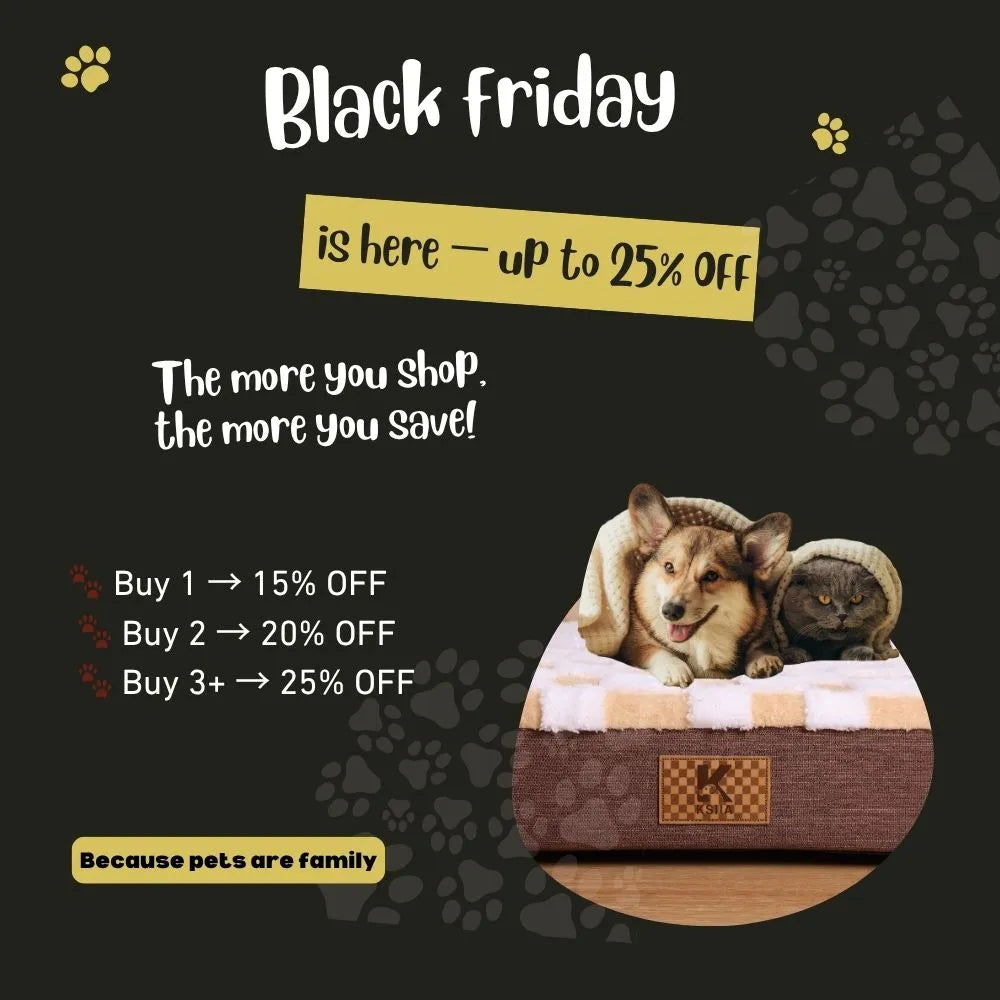 🐾 Black Friday Pet Bed Sale 2025: Save Up to 25% on Ksiia Orthopedic Dog Beds