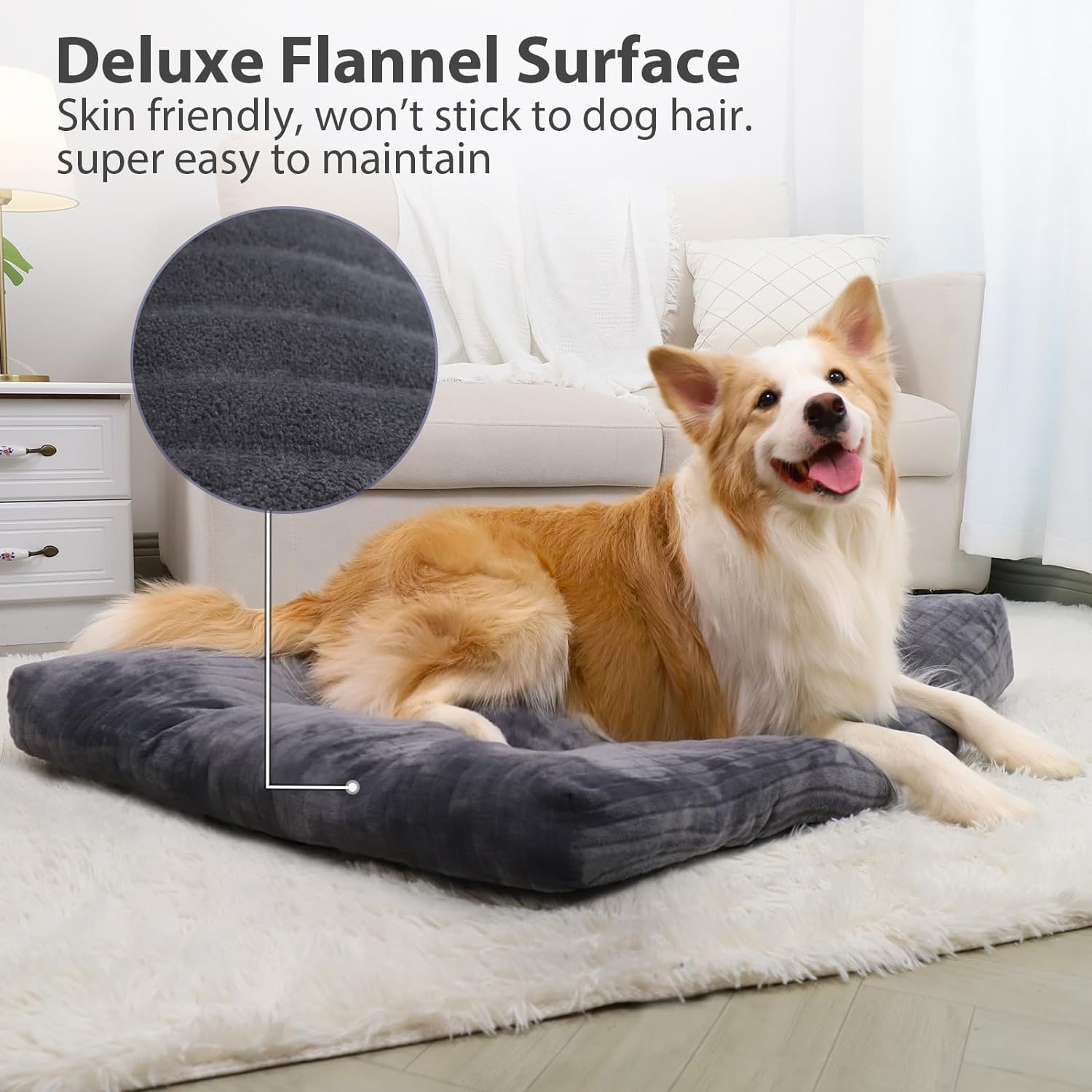 KSIIA Flannel Dog Crate Bed (For USA)