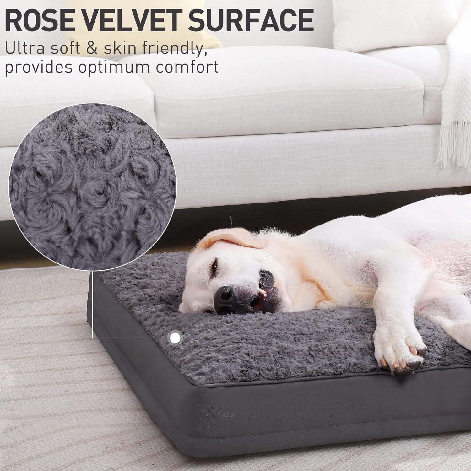 KSIIA Waterproof Dog Bed with Removable Cover (For USA)