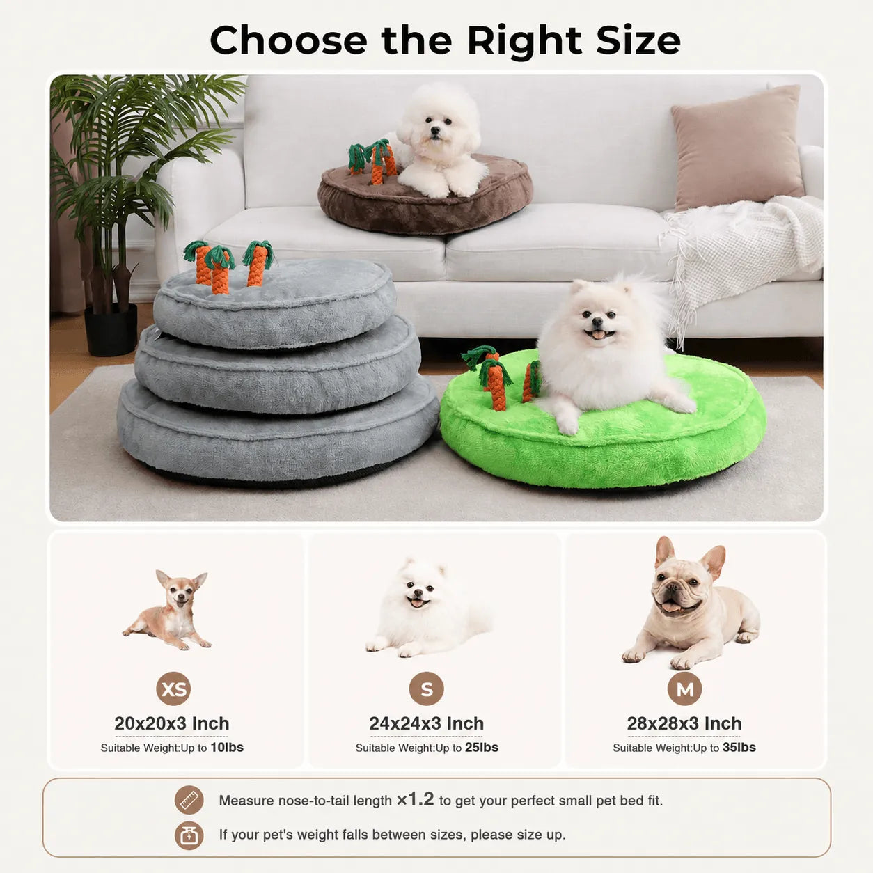 KSIIA Puppy Bed for Small Dogs (For USA)